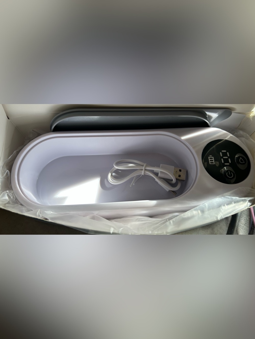Source Unknown White and Gray Ultrasonic Jewelry Cleaner - Picture 4 of 4